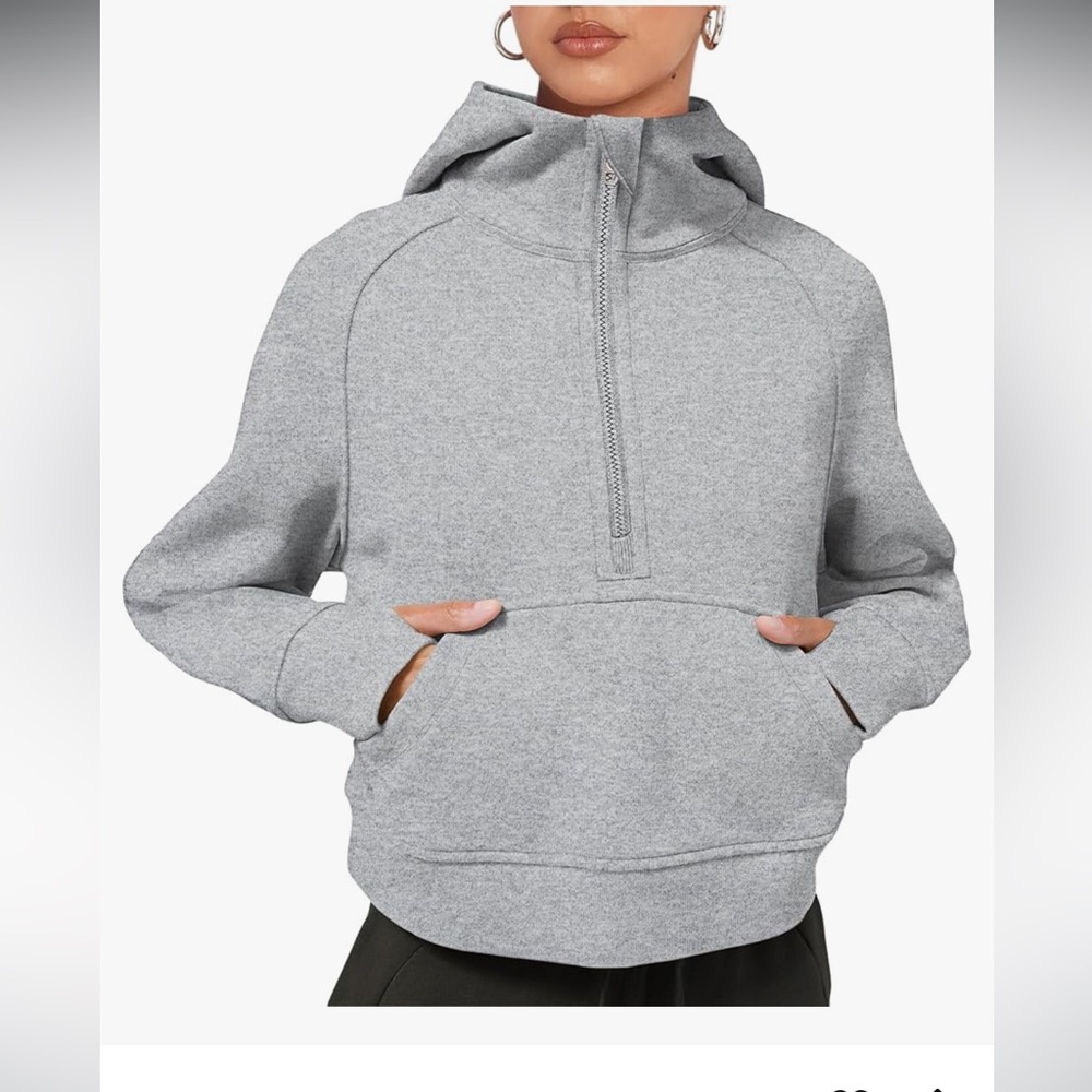 Women’s fleece quarter zip hoodie